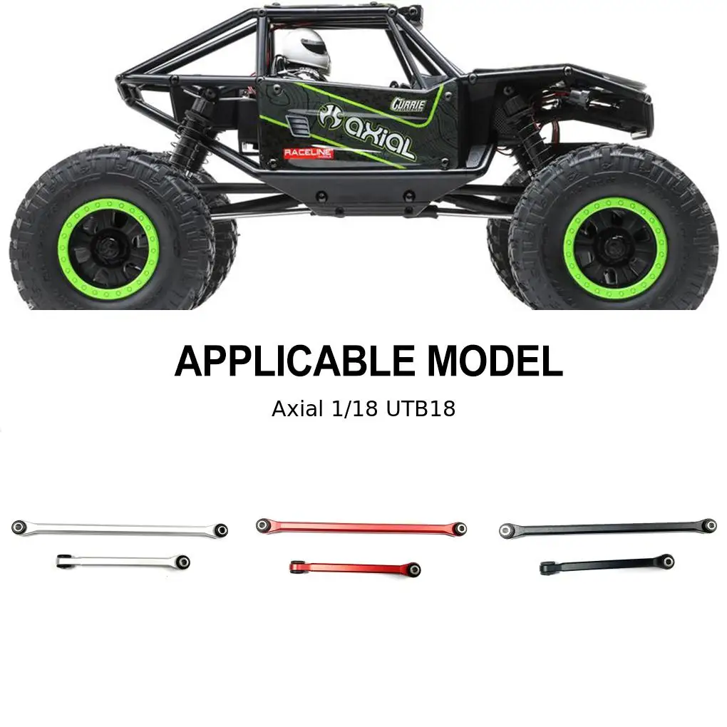 2szt 1/18 Drążek kierowniczy RC Część do modernizacji Stop aluminium Trwały drążek kierowniczy do Axial UTB18 RC Car Part