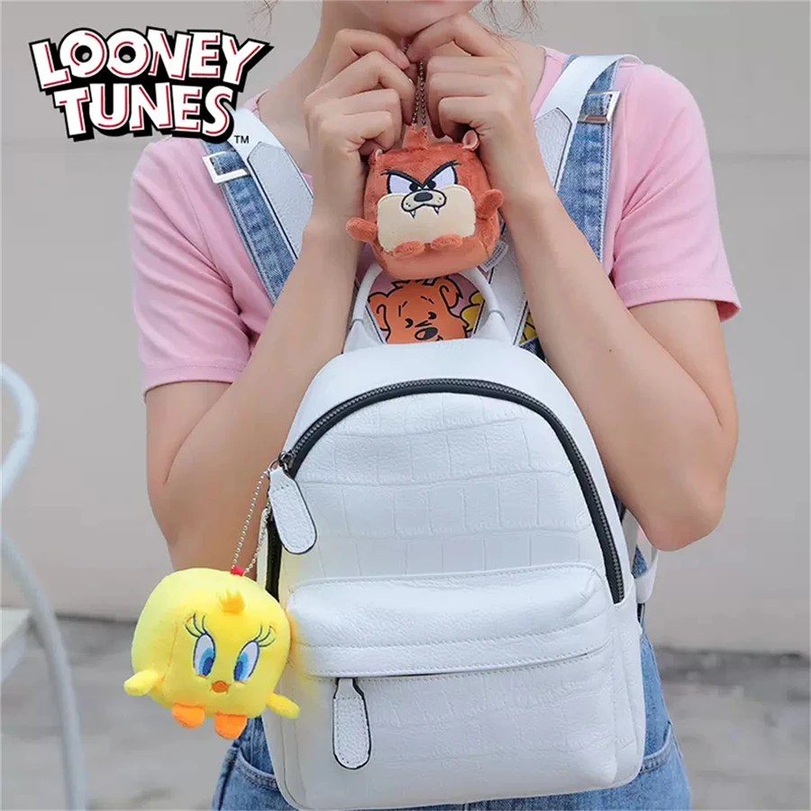 Looney Tunes Bugs Bunny Plush Toy Pendant Tweety Bird Lola Bunny Keychain Key Ring Anime Movie Doll Key Chain Toys Gift