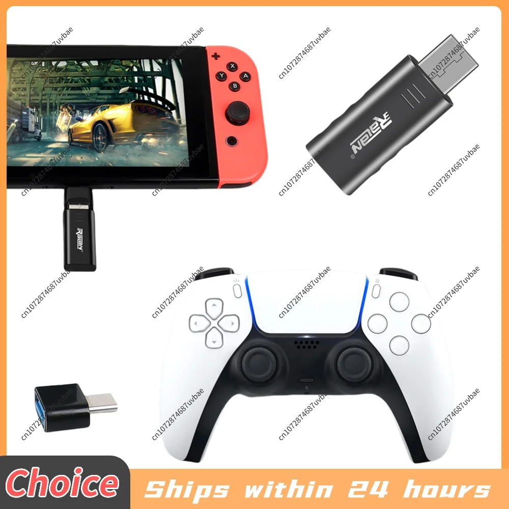 USB Wireless Receiver For Nintend Switch PC PS4 PS5 Controller Laptops Adapter USB Receiver Bluetooth 5.3 Wireless USB Adapter