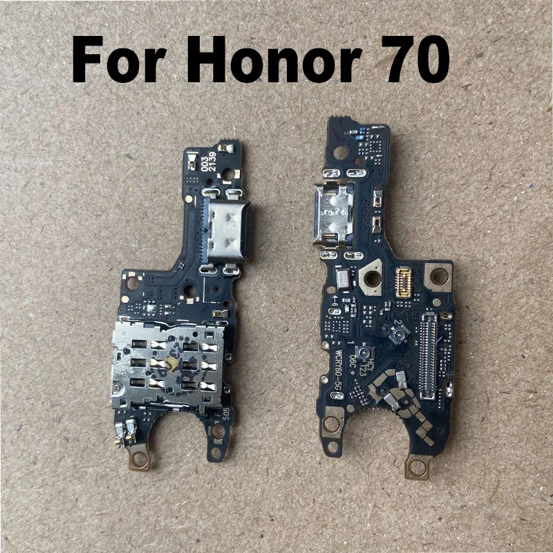 For Huawei Honor 70 USB Charging Port Mic Microphone Dock Connector Board Flex Cable Fast Repair Parts