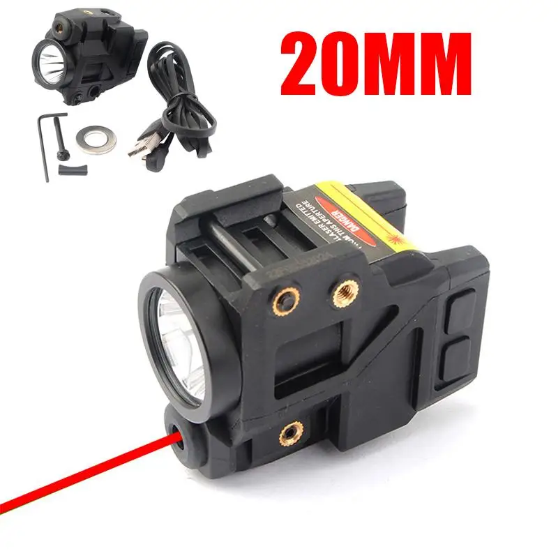 Red Dot Laser Sight With LED Flashlight Dimmable For 20mm Picatinny Rail Ambidextrous On/Off Button Smart Sensor Tester Tools