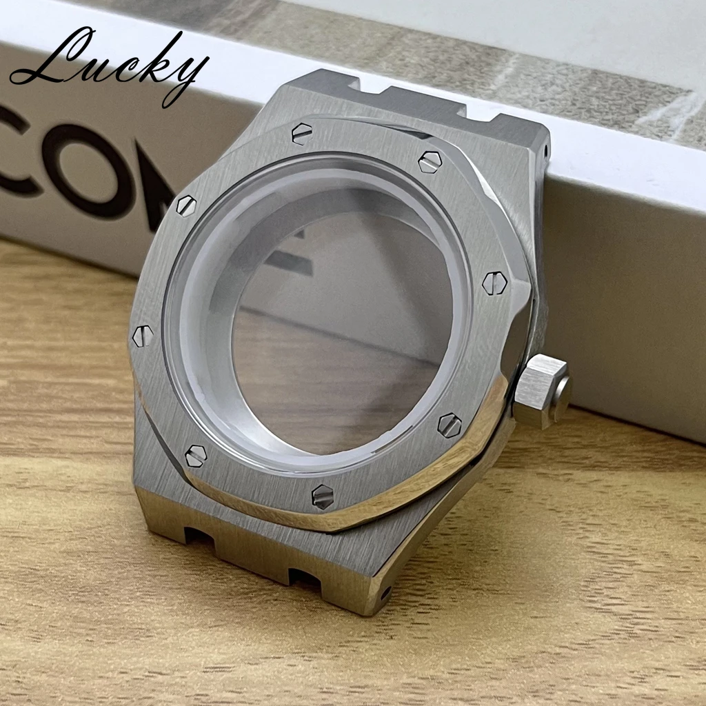 41mm NH35 Octagonal Watch Case Sapphire Glass Stainless Steel Waterproof for Royal Oak 31.8mm Dial NH35/NH36/4R36 Movement