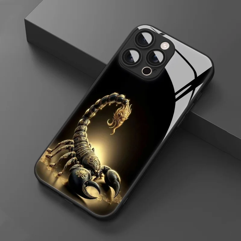 Light luxury gold scorpion pattern Phone Case For Samsung Galaxy S25 S24 S23 S22 S21 S20 S10 S10E Edge Ultra Plus FE 4G 5G