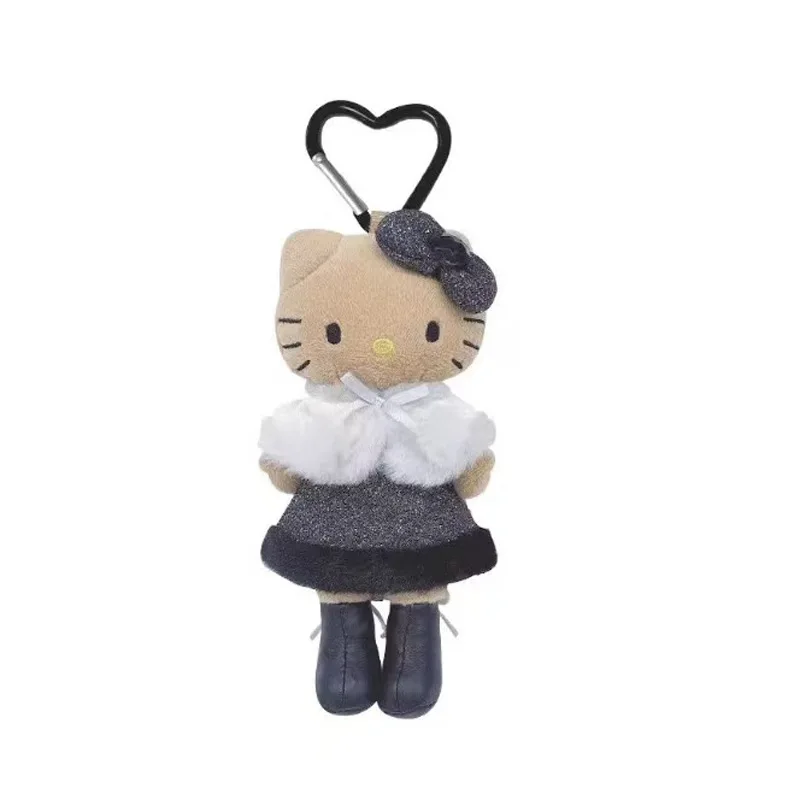 Kawaii dos desenhos animados olá kitty brinquedos de pelúcia chaveiro criativo perna longa boneca mochila pingente decoração menina presente aniversário periférico