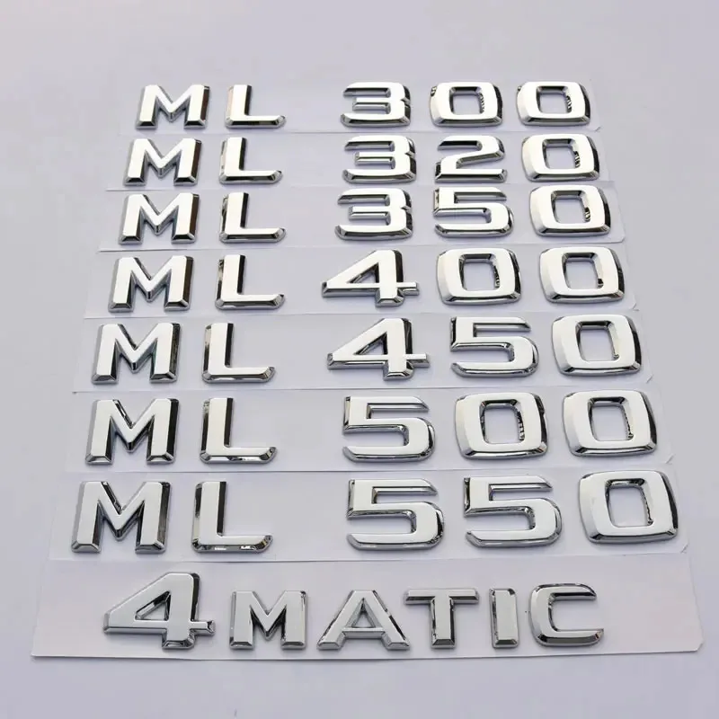 

for Mercedes ML GL letter series car sticker Benz ML350 ML400 ML450 GL500 GL550 modified accessories Body rear cover decorative