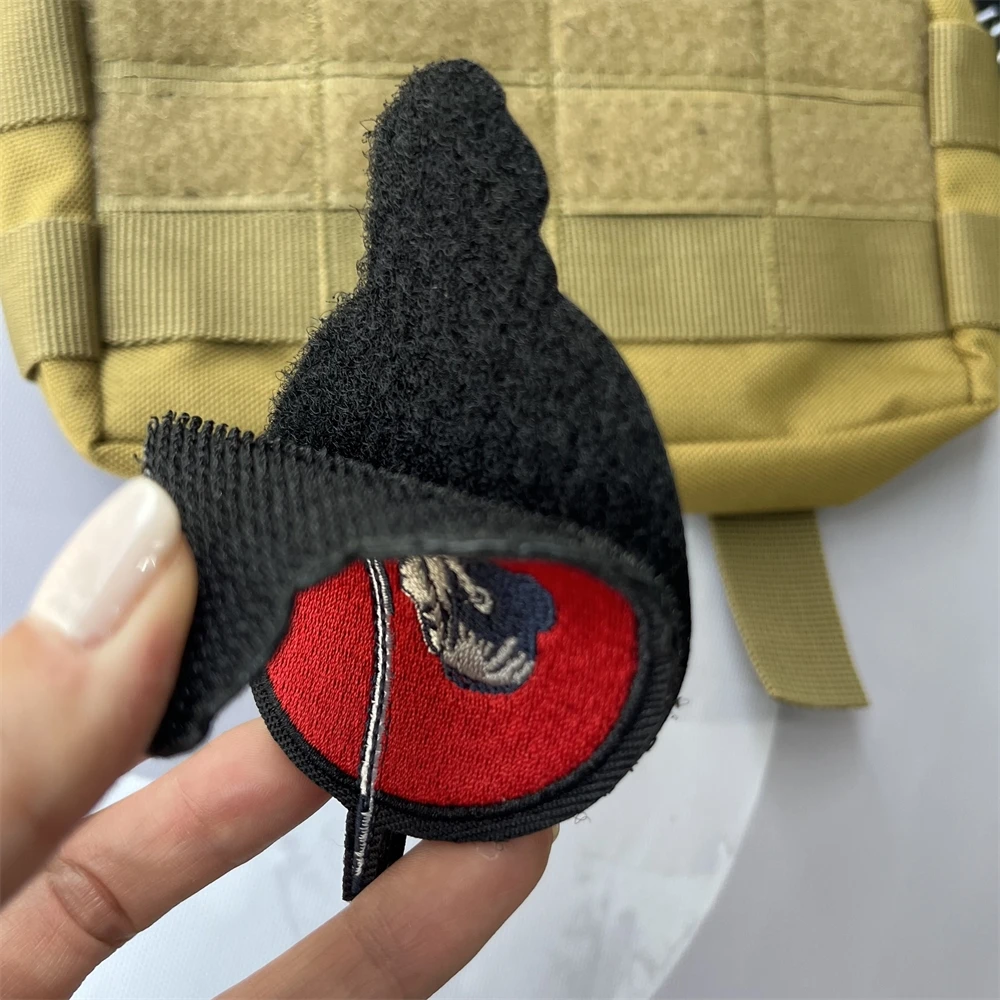 Japanese Samurai Auspicious Cloud Embroidered Hook and Loop Patches Tactical Morale Badge Backpack Sticker