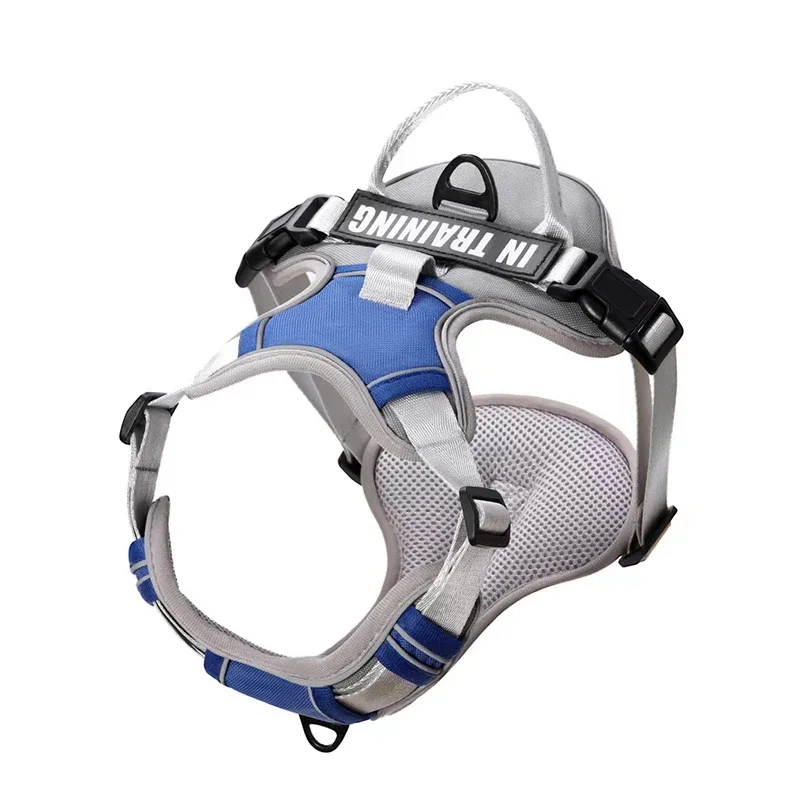Reflective Nylon Dog Harness Vest Breathable Adjustable Pet Vest_voghion.com