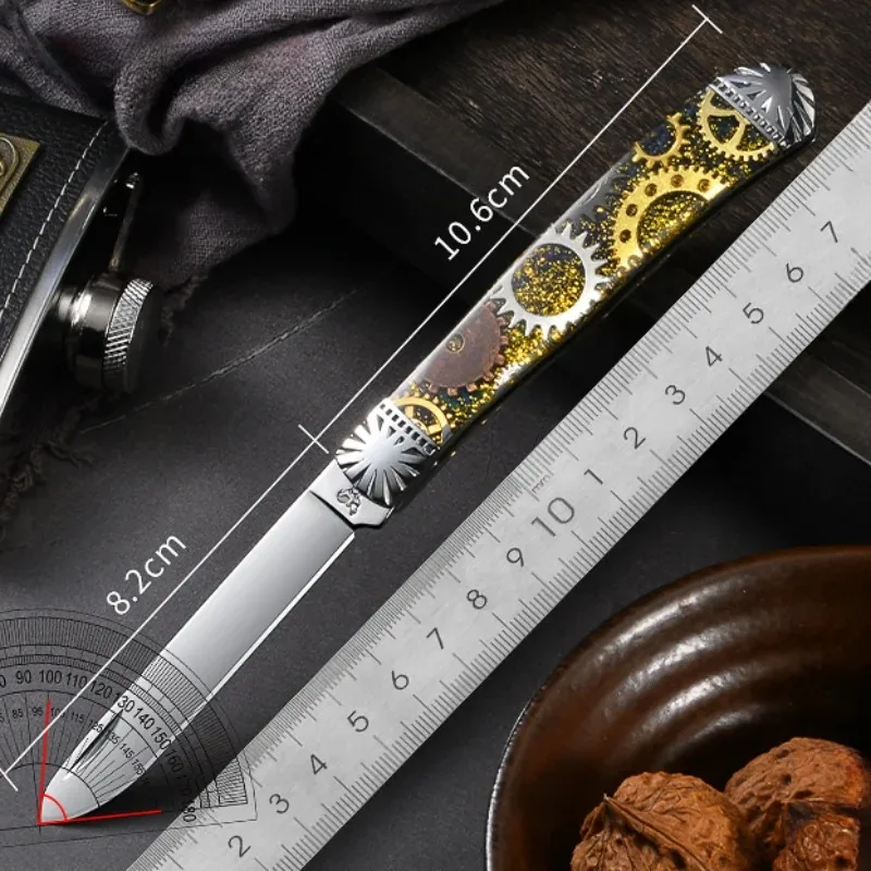 BAKULI-Damascus Steel VG10 Clip Steel Knife, Slicing Meat Eating Knife, BBQ KnifeOutdoor Camping Knife