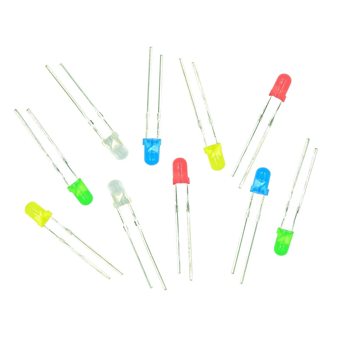 100pcs 3MM LED light emitting tube Red/orange/yellow/green/blue/white color LED light emitting tube
