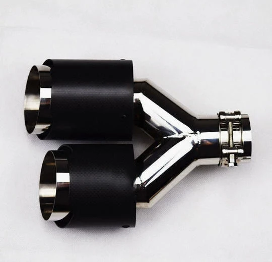new Car Exhaust Pipe for Cars Upgrade Exhaust Tip Stainless Carbon Fiber Y Model Exhaust Pipe Muffler Tip