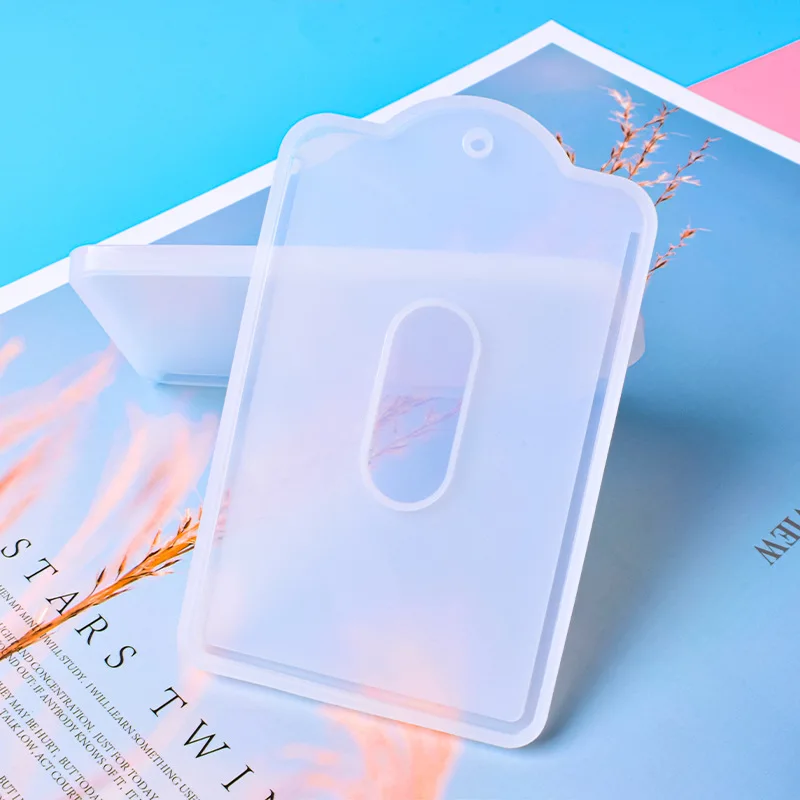 1 Piece Card Cover Mold DIY Epoxy Resin Holder UV Glue Silicone Moulds For Storage Jewelry Making Handmade Tools view 4