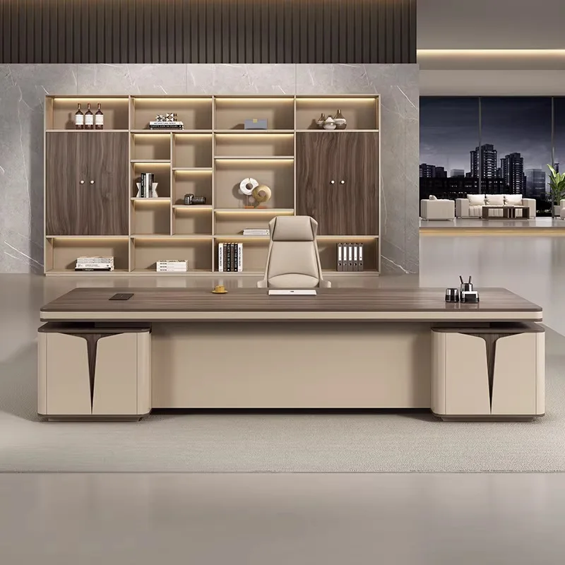 CXX light luxury high-end office boss desk office president desk and chair combination