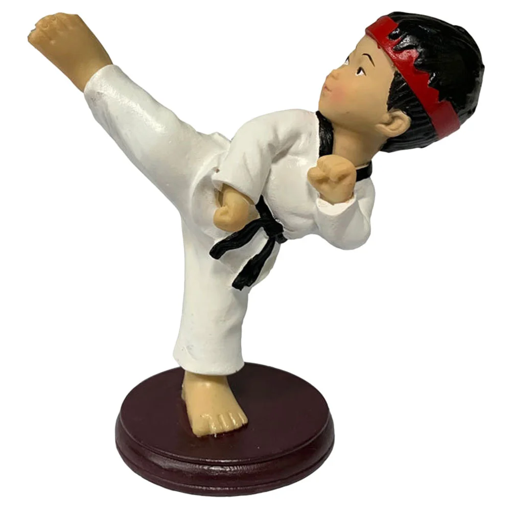 

Taekwondo Boy Ornament Resin Boy Adornment Resin Ornament Car Resin Ornament resin decor ornament