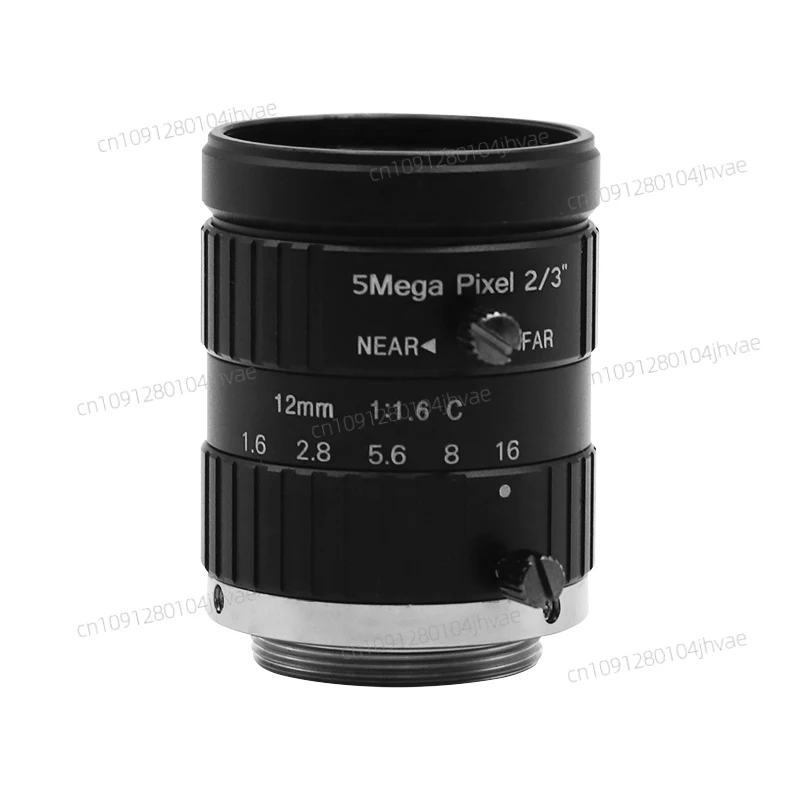

2/3 Inch 12mm C-Mount Machine Vision Lens F1.6 5MP CCTV Industrial Camera Lens