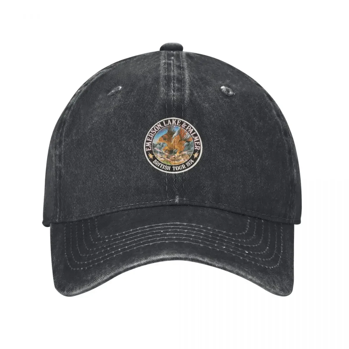 

Emerson, Lake _amp_ Palmer British Tour 1974 Logo Baseball Cap foam party Hat Fishing cap dad hat Men's Caps Women's