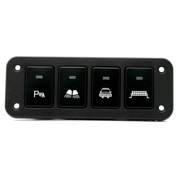 Car modification 4-position switch panel strip light headlight low light parking light 2-24V model modified switch