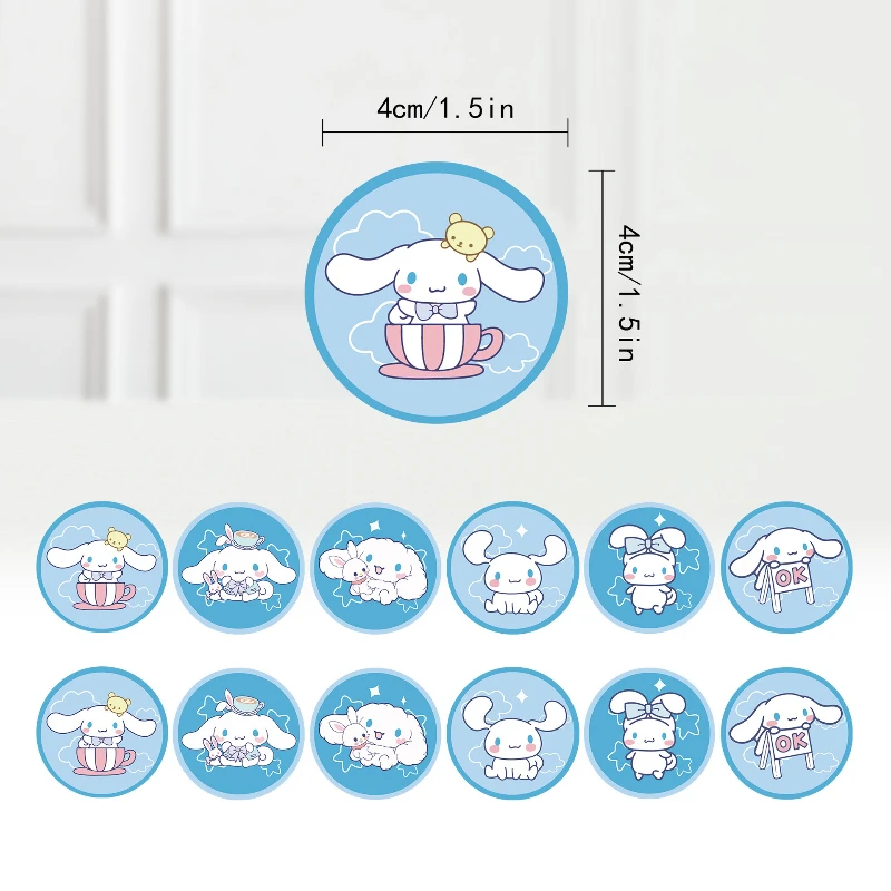 سانريو أنيمي الأجهزة الطرفية القرفة لفة تحت عنوان كيس الحلوى شنطة هدايا ورق الكرافت لطيف الكرتون حفلة عيد ميلاد تخزين بالجملة 12 قطعة