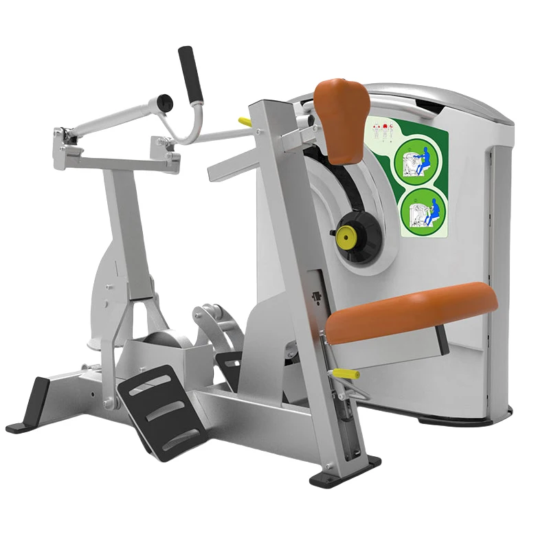 Commercial Gym Steel Fitness Equipment-Pin-Loaded Seated Rowing Machine Adjustable for Arm & Chest Training Body Building Row