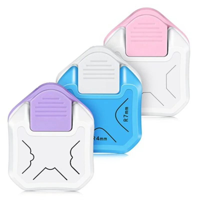 VO-3Pcs Corner Rounder Paper Punch In 3 Styles 4/7/10Mm 3 In 1 Corner Cutter For Paper Crafts, Card Making