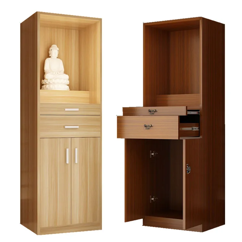 

ZZXL Solid Wood Altar Altar Buddha Cabinet God of Wealth Guanyin Shrine Cabinet Worship Guan Gong Statue Cabinet