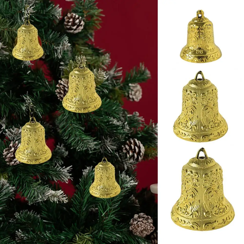 6/8/10cm Pretty Xmas Bell Reusable Christmas Tree Bell Realistic Look Decorative Christmas Tree Bell Festival Decor