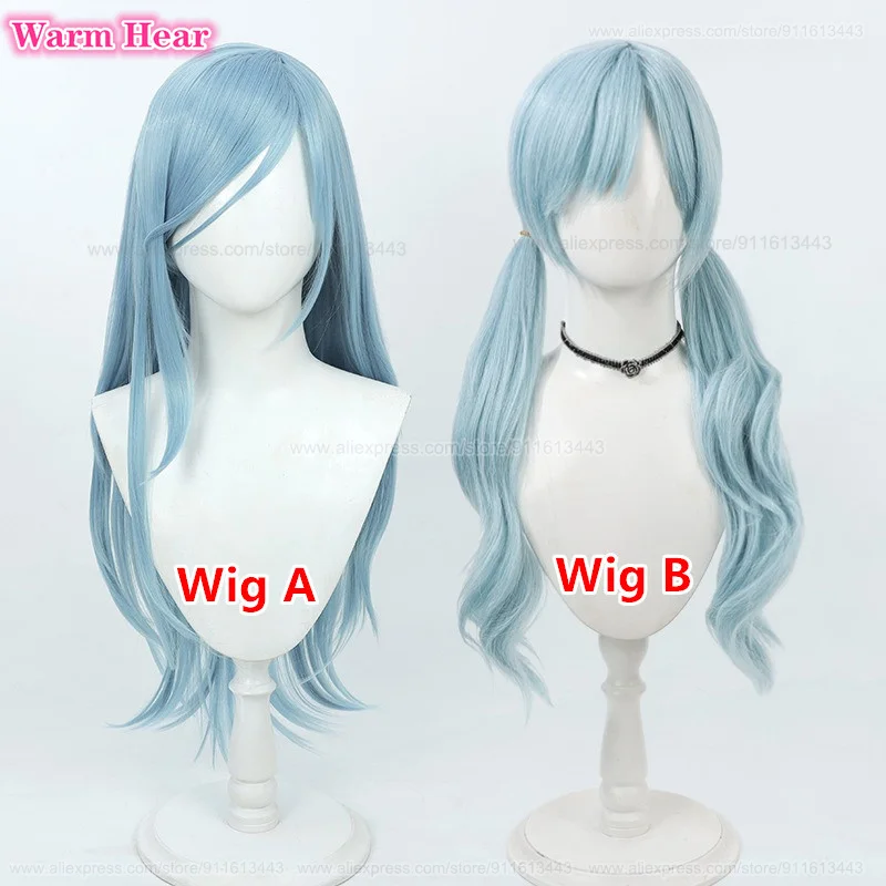 2 Arten Anime synthetische Hinomori Shizuku lang 80cm Seeblau Cosplay Perücke hitze beständige Haare Halloween Party Frau Perücken Perücke Kappe