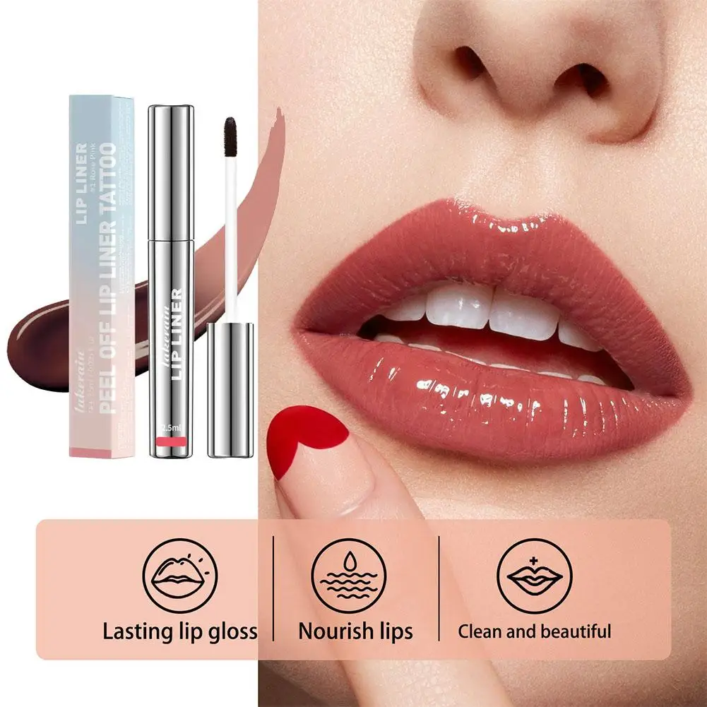 1 Pcs Matte Matte Non-stick Lip Liner Tear-off Lip Makeup Hook Pencil Pen Tattoo Lip Liner A2p2