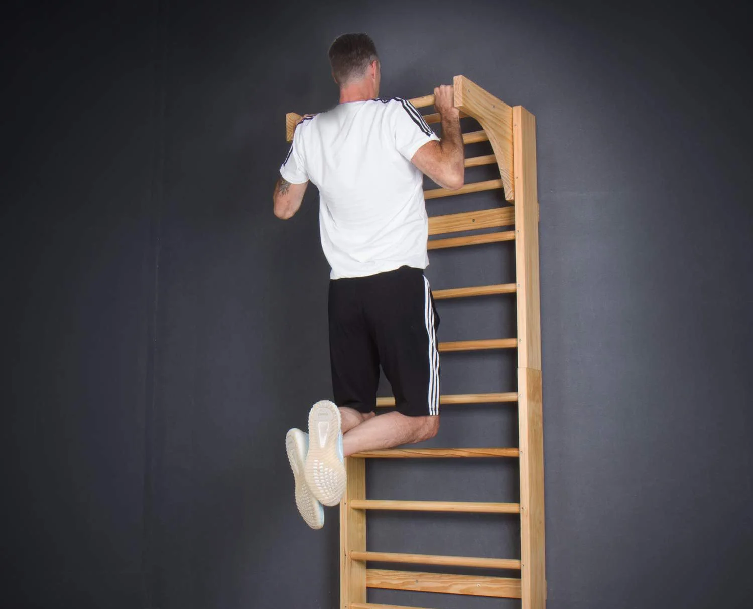 

Sports tools Wooden Climbing Frame Indoor Playground Wall Mount Ladder Swedish Home Kids Gym Wall Bar Wooden Swedish Ladder