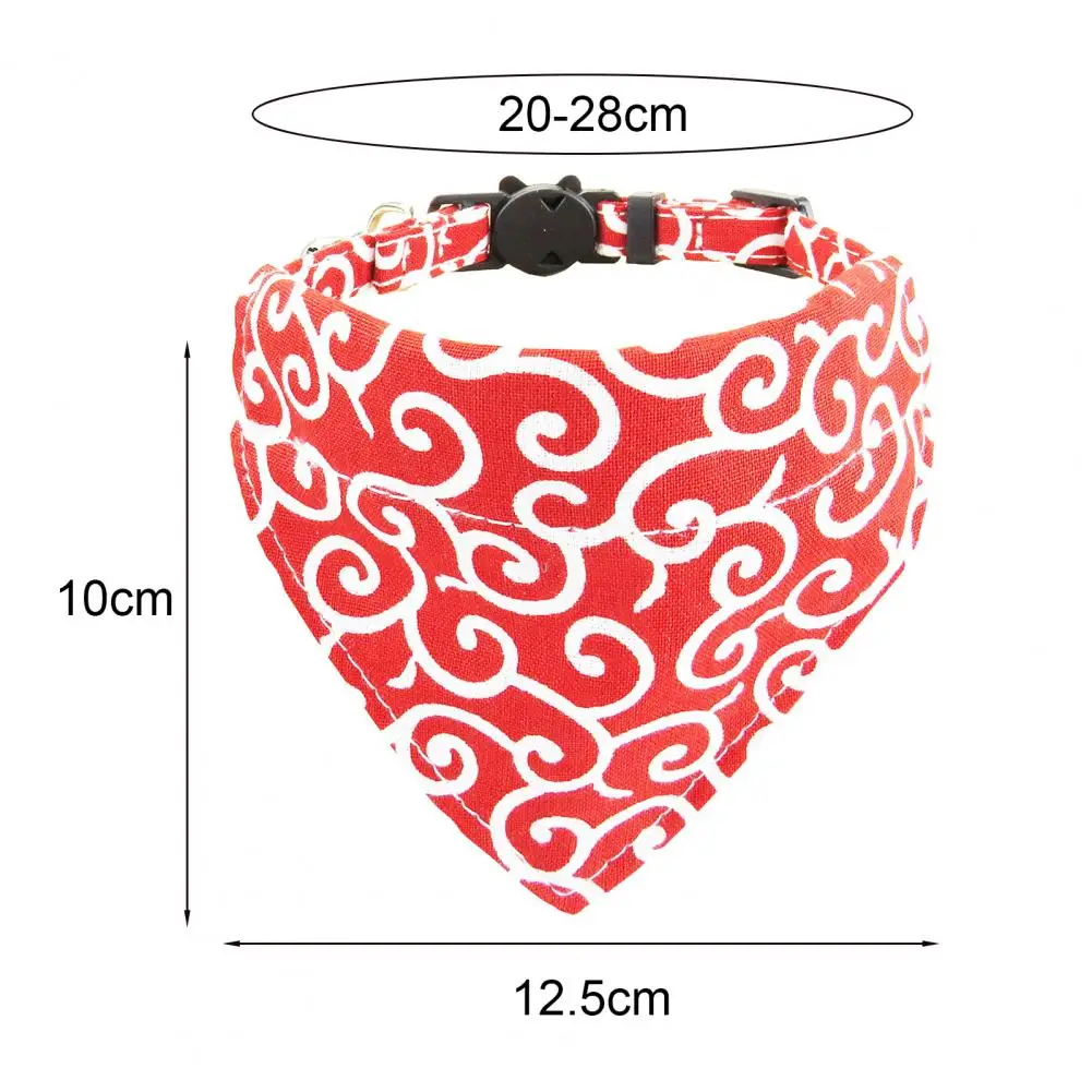 Cat Puppy Kitten Collar Bandana with Bell Adjustable Buckle Pet Saliva Towel Triangle Scarf Pet Bib for Small Dogs Neckerchief