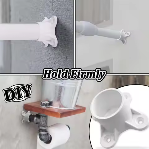 YLS-25 Packs 1/2 Inch PVC Flange Table Leg Cap Fittings Furniture Screw Tab Caps For Building Furniture Support Feet Making