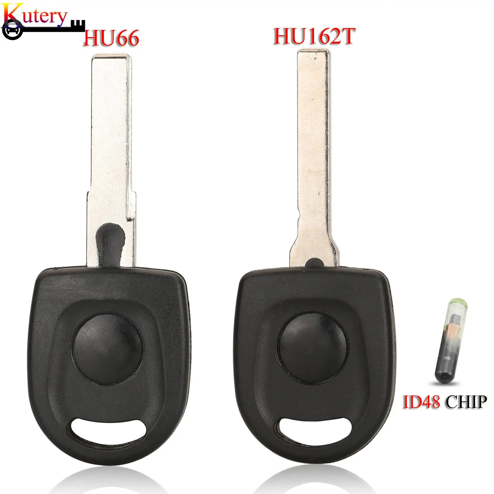 Jingyuqin Transponder Chip Remote Car Key Shell per VW Volkswagen Passat con sostituzione chiave Chip ID48 con lama non tagliata vuota