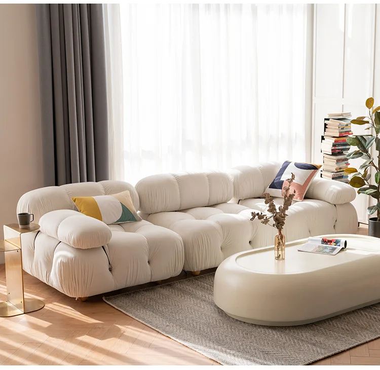 

New Artistic Living Room Furniture Modular Couch Simple Comfortable Customized Boucle Sectional Mario Bellini Sofa Set