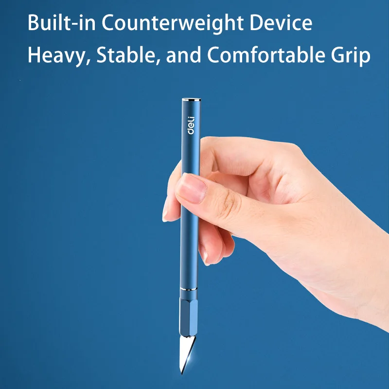 Alloy Handle SK5 Steel 25° Carving Knife with 10 Bonus Blades for Wood Linoleum Leather Clay Sculpting Precision Hand Tool