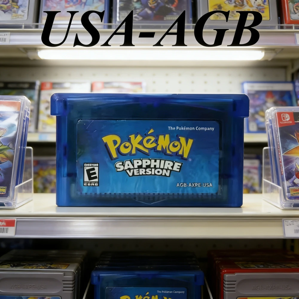 Englische Pokémon 32-Bit-Video-GBA-Spielkarten-Bundle USA-Version Ruby Sapphire Emerald FireRed LeafGreen Gameboy Advance Cartridge – Detail 14