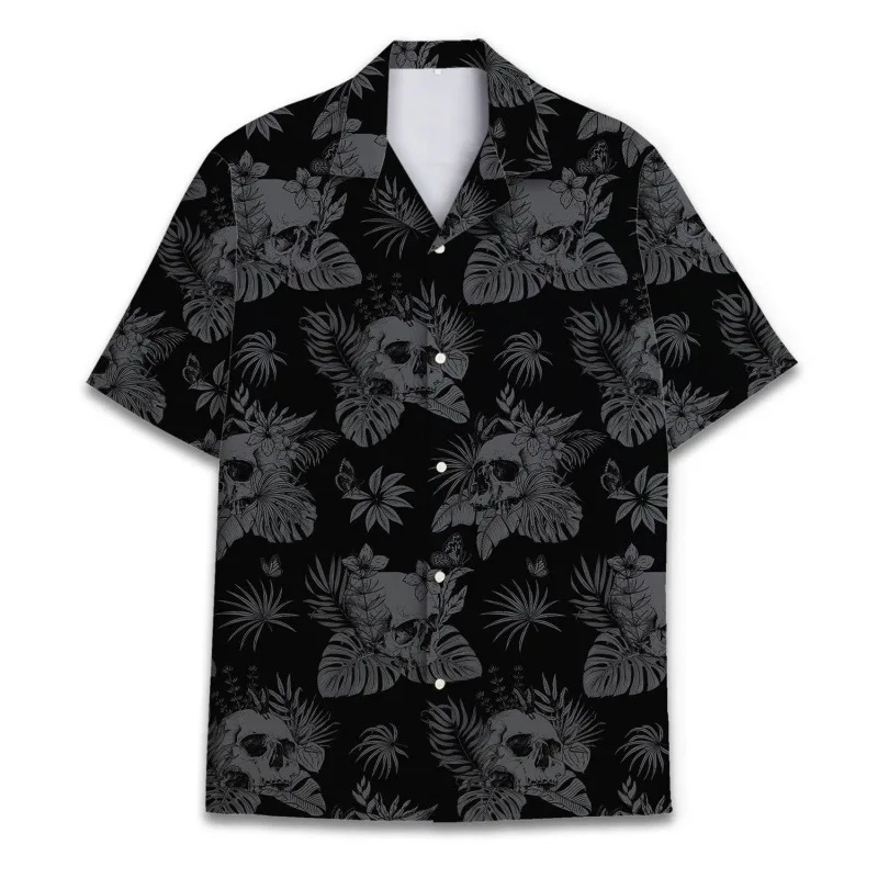 2024 Summer Men's Short sleeved Hawaiian Cuban Collar 3D Printed Shirt Casual