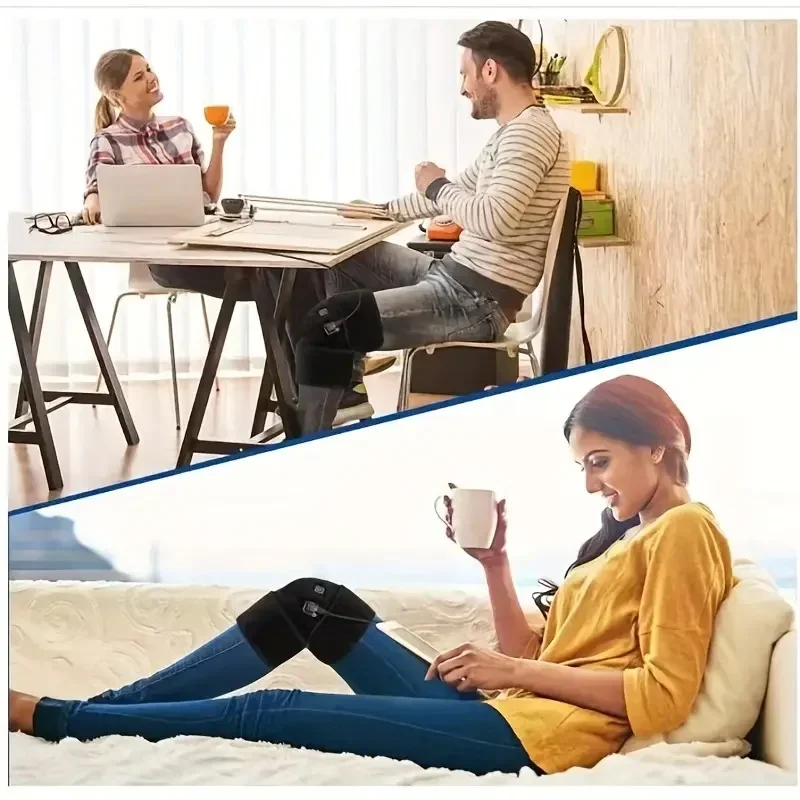 Knee Pads USB Charging Autumn and Winter Cold and Warmth with Three Adjustable Heating Strips Laser