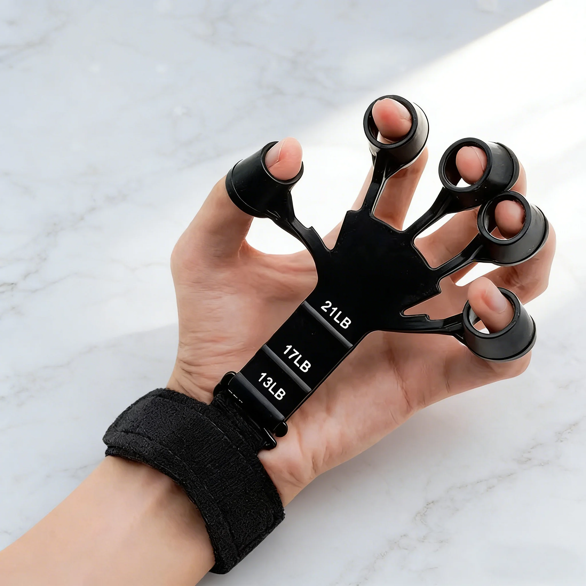 

2PCS New Silicone Finger Trainer 5 Finger Wrist Stretcher Finger Strength Recovery Flexion and Extension Vein Trainer