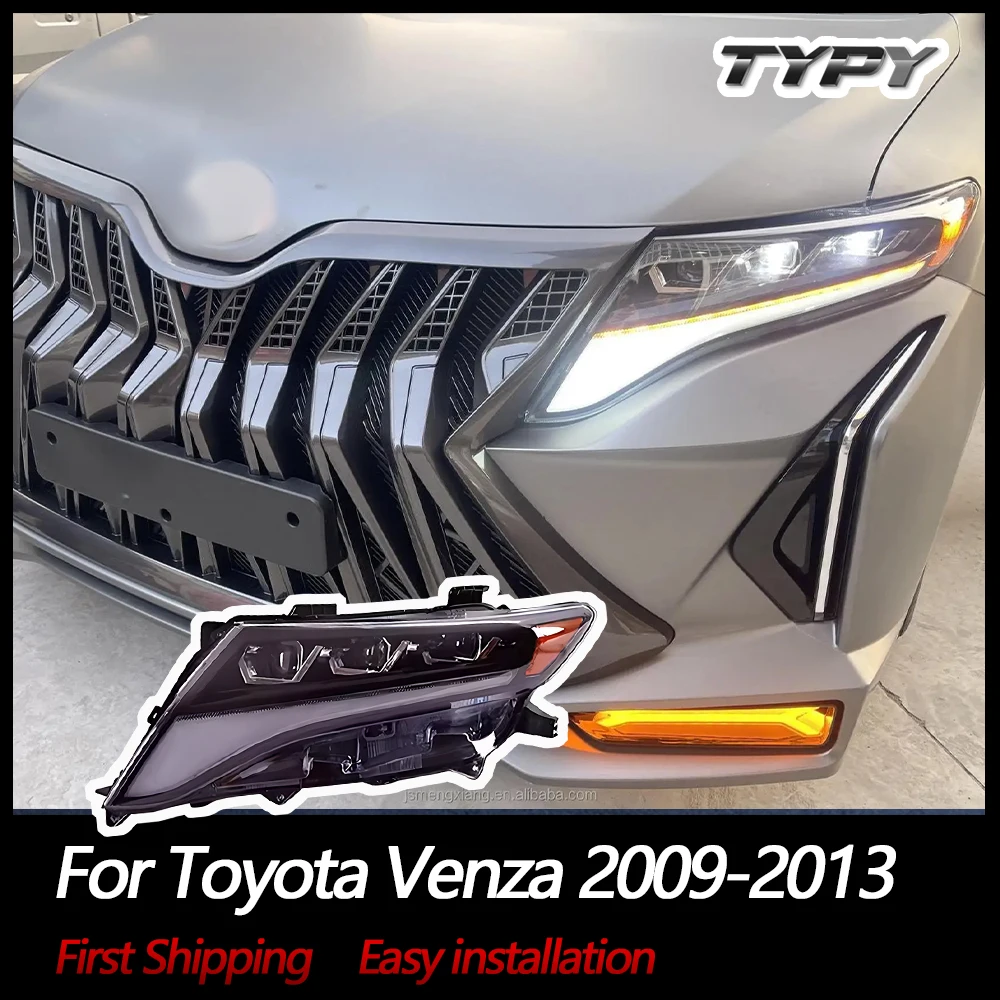 

TYPY автомобильные фары для Toyota Venza 2009-2013, светодиодные автомобильные лампы, дневные ходовые огни, динамические указатели поворота, автомобильные аксессуары