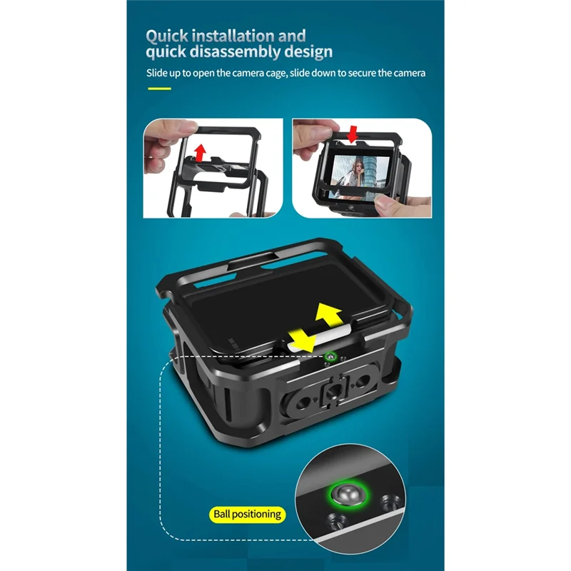 

【Горячие товары】для Gopro 13 12 9, рамка для камеры, металлическая клетка, крепление для холодного башмака, магнитный складной кронштейн-адаптер для Gopro Hero 11