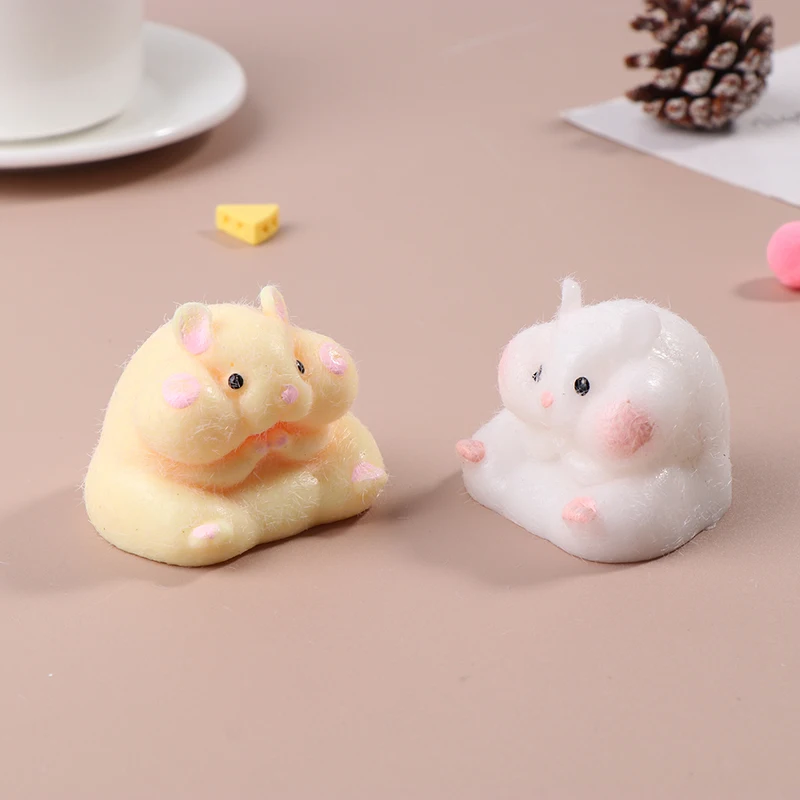 New Super Soft Cute Q-Bullet Simulated Hamster  Toy Mini  Toys Kawaii Stress Relief Squeeze Toy TPR Decompression Toy