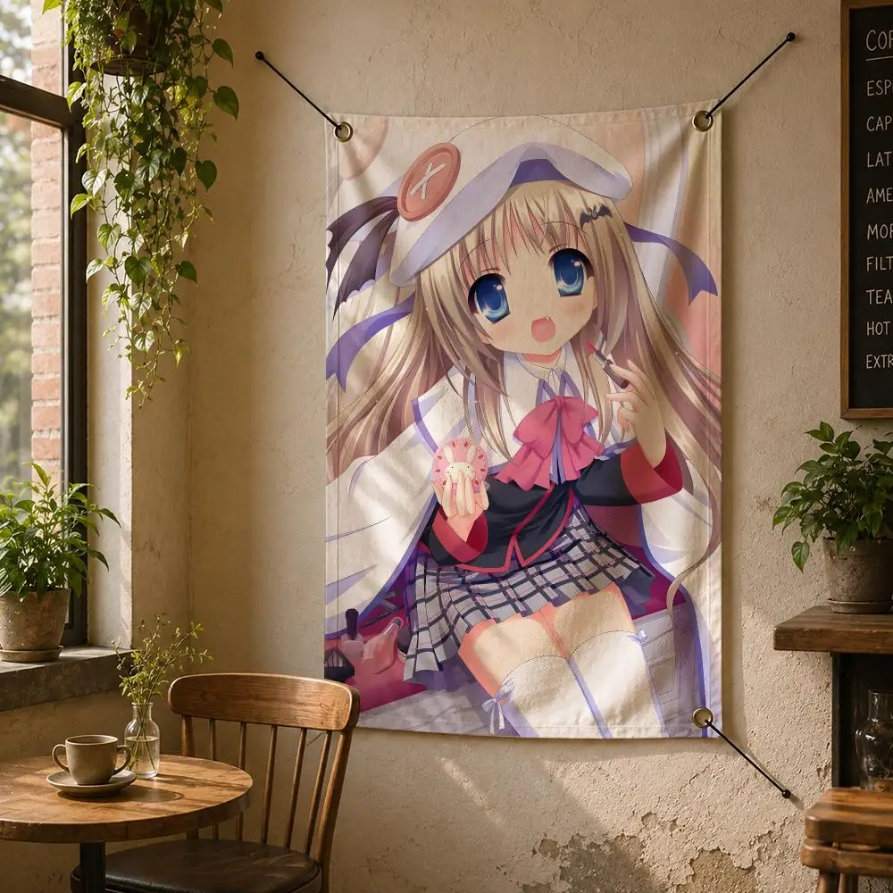 Anime L-Little Busters Flags Flag Banner Wall Hanging for Bedroom Dorm Room Home Bar Party Indoor Outdoor Wall Decor