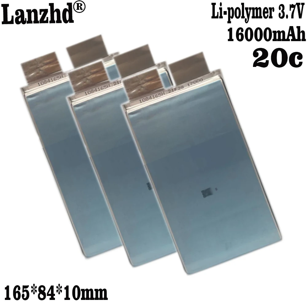 1-10 pz/lotto batteria Lipo 3.7v 16Ah 20C 1084165 Lithion ad alta velocità 40C 16000mah batteria per Lipo 3s fai da te RC giocattolo modello aircell