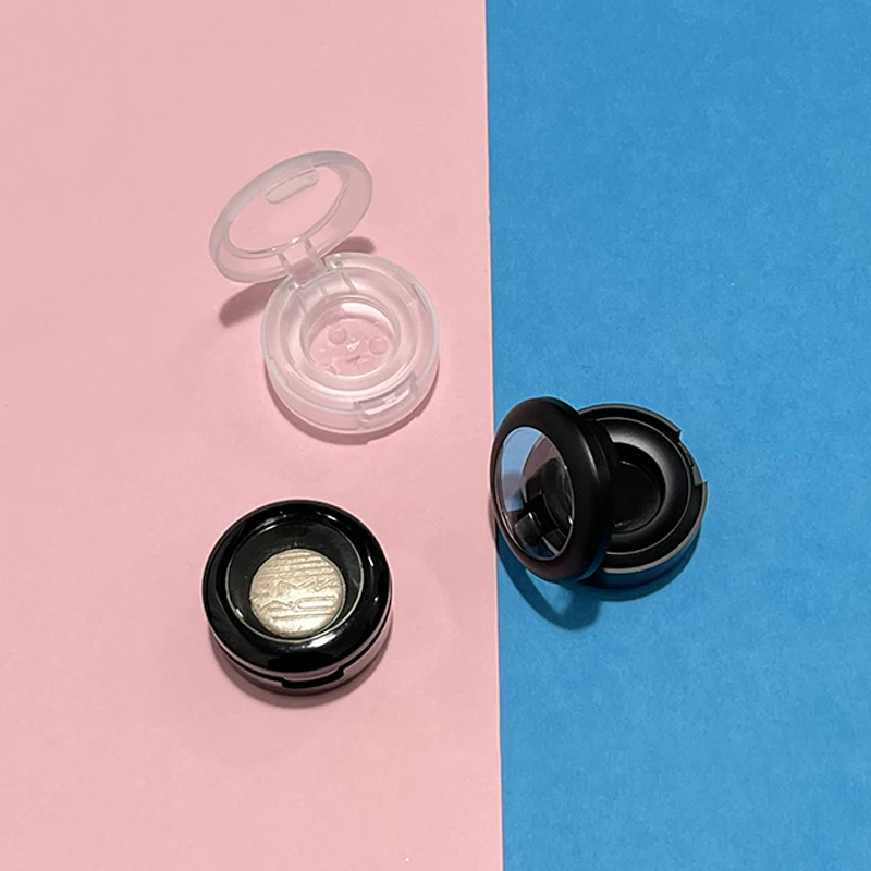 علبة ظلال عيون مستديرة فارغة ، موزع مكياج أساس قابل لإعادة الملء مع لوح ، صندوق أحمر شفاه أحمر شفاه ، لوحة صبغ #4