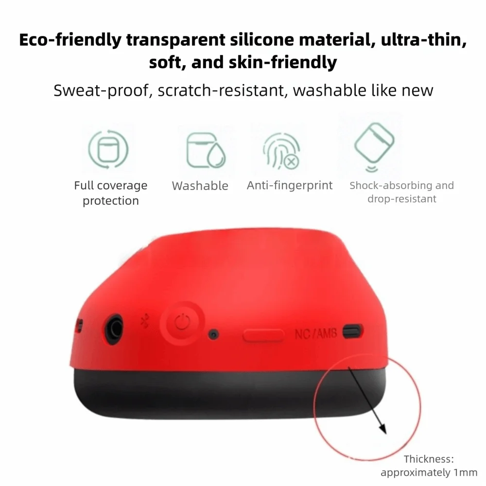 

Stylish Silicone Headphone Earpads Cover Anti-dust Shockproof Head Beam Protective Case Soft Earmuffs for Sony WH-1000XM6