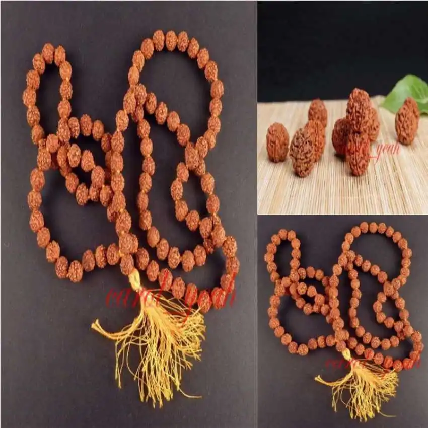 

Health Pendant Spiritual Seekers Rudraksha Beads Knot Necklace Bracelet Spiritual Beads Stone Wood Natural Unisex 8mm 108