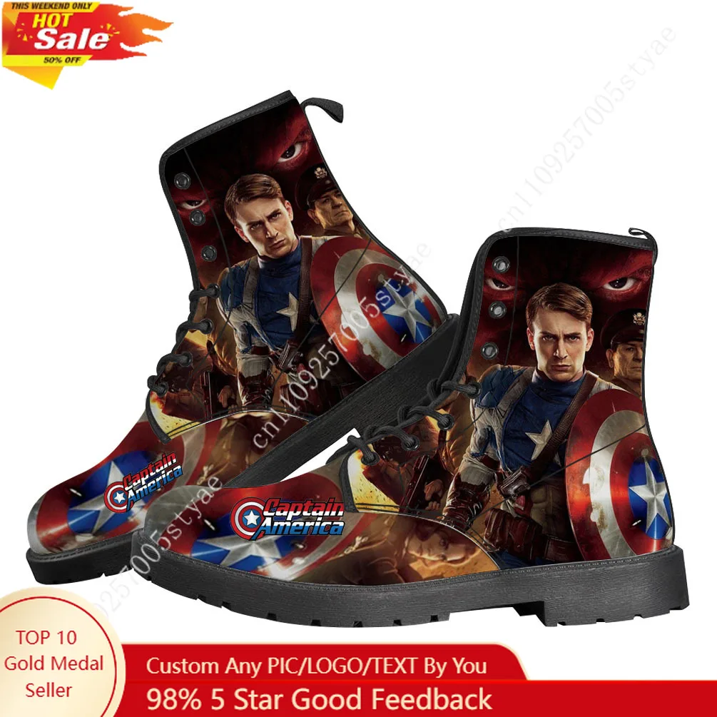 

Marvel Captain America Casual Boots Mens Womens Customize Made Boots High-quality lightweight Boots