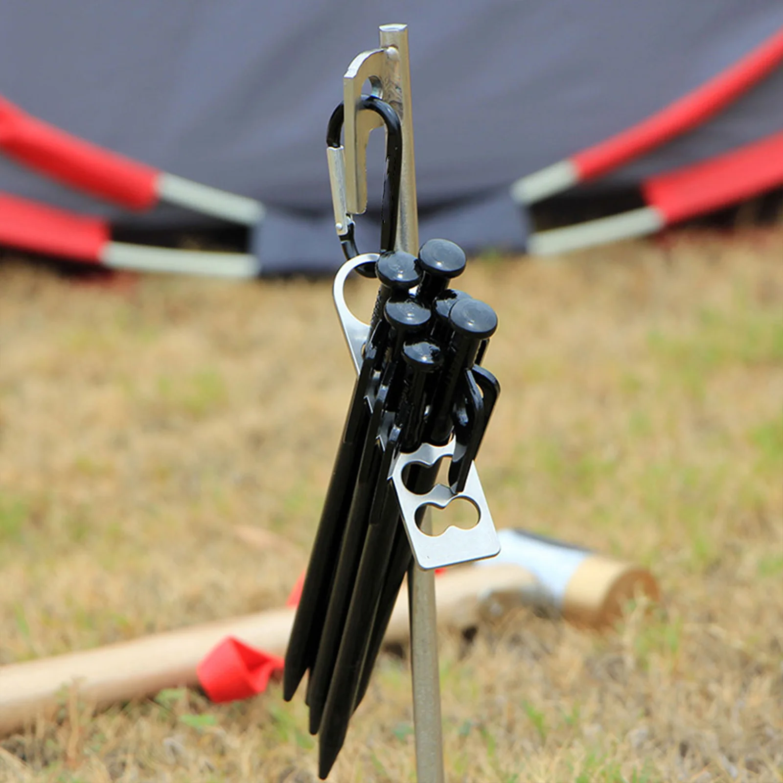 

Tent Peg Storage Rack Durable Stainless Steel Outdoor Stake Organizer Compact Camping Peg Holder Tent Nail Rack Camping