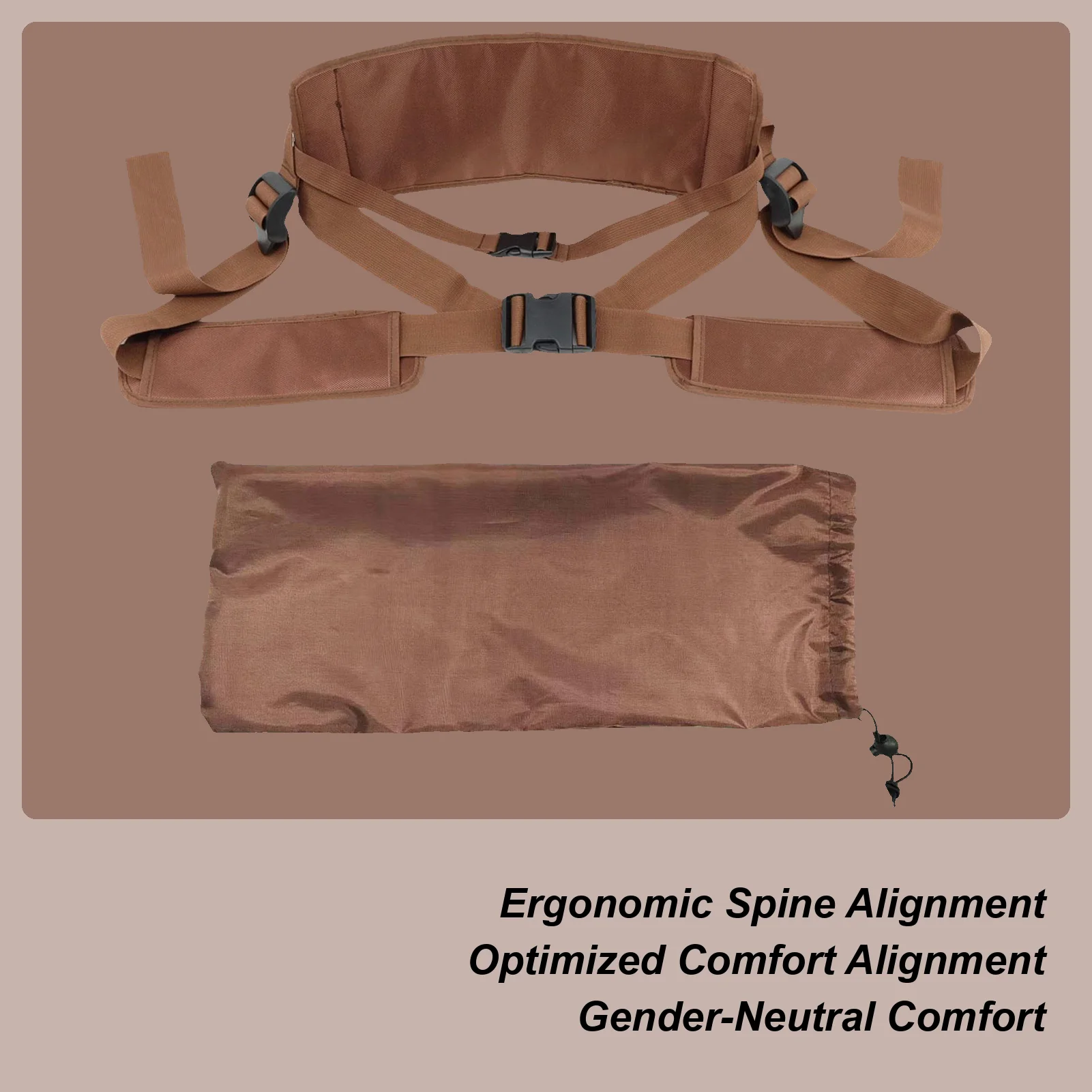 

Back Support Belt Lightweight Lumbar Support Adjustable Meditation Comfortable Portable Harness For Women Spine Fitness Yoga