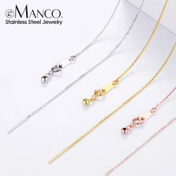 eManco Adjustable Length Pendant Necklace Stainless Steel Choker Necklace Women's Fashion DIY Jewelry charm