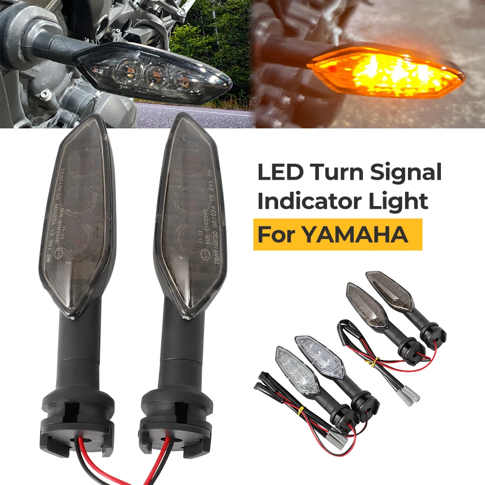 Motorcycle Flashing Directional Flasher For YAMAHA YZF R15 R25 R125 MT25 MT03 MT15 MT07 MT09 MT10 XJ6 FZ6 LED Turn Signal Light